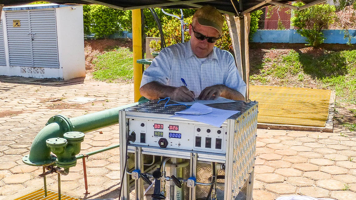 collecting groundwater samples