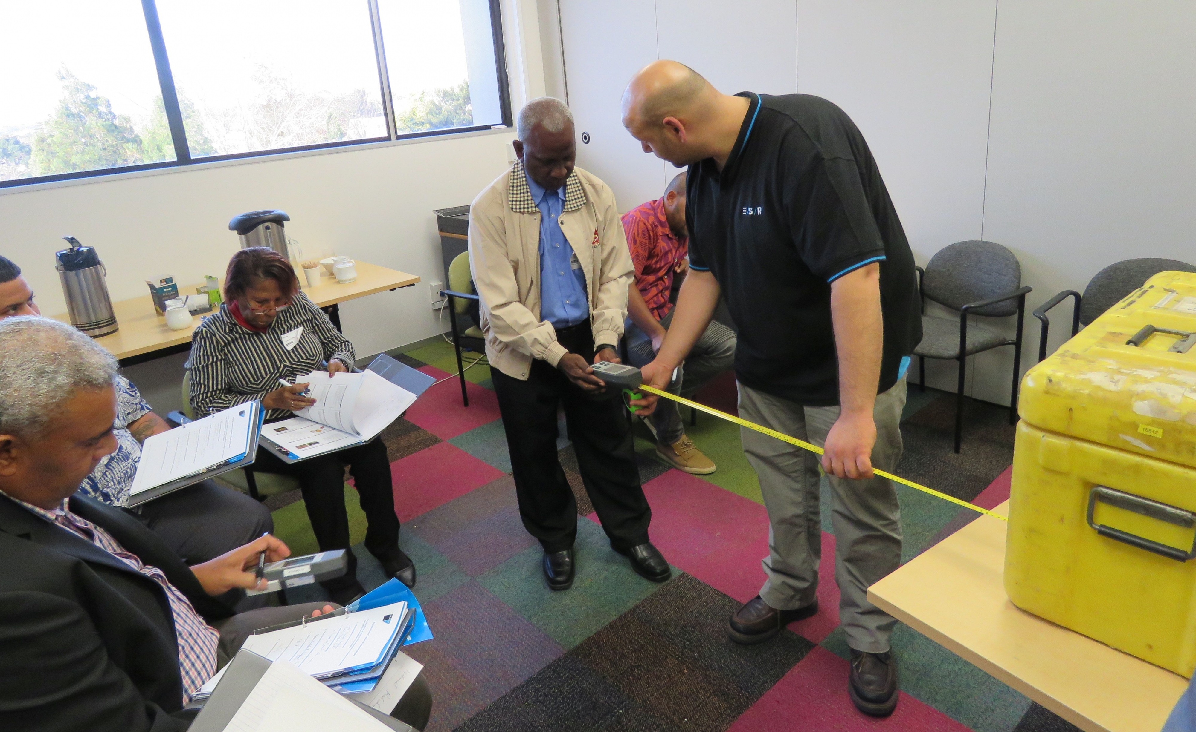 Trainees learn about the practical aspects of inspection
