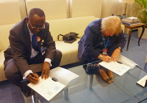 signing