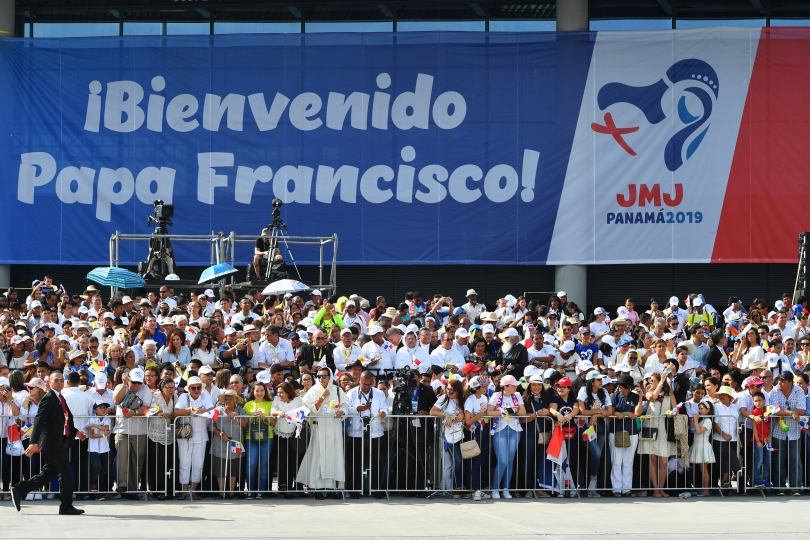 Panama City, 23 January 2019. Crowds cheered as Pope Francis arrived at the Tocumen International Airport for World Youth Day 2019. Panama, the first Central American country to host the World Youth Day, cooperated with the IAEA to ensure nuclear security at the event. 