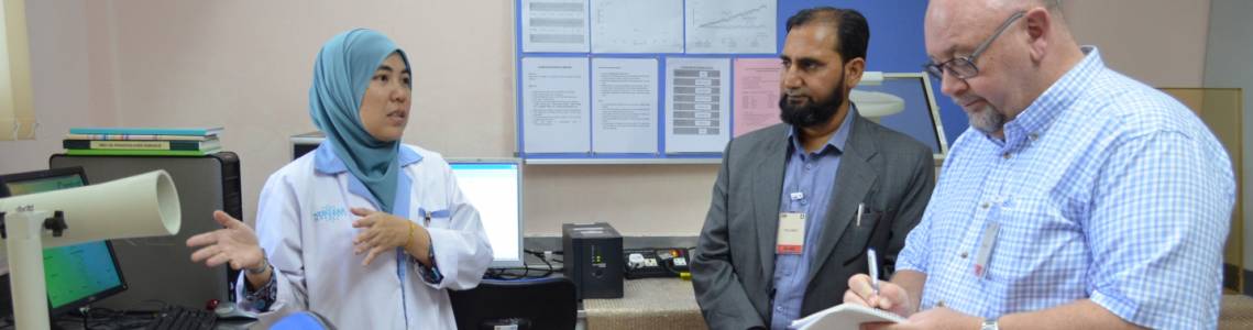 Interview with the representative of Nuclear Malaysia Individual Monitoring Laboratory (R. Loong/Nuclear Malaysia)