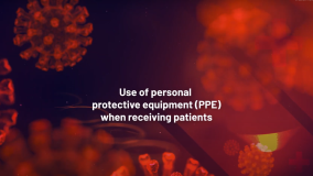 Use of PPE when receiving patients (Russian)