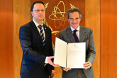 The new Resident Representative of Ukraine to the IAEA, HE Mr. Yurii Vitrenko, presented his credentials to IAEA Director General Rafael Mariano Grossi, at the Agency headquarters in Vienna, Austria. 3 February 2025