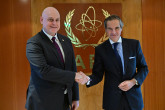 Rafael Mariano Grossi, IAEA Director-General, met with HE Mr. Carlos Guevara Mann, Vice Minister of Multilateral Affairs and Cooperation of Panama, during his official visit to the Agency headquarters in Vienna, Austria. 21 February 2025.