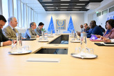 Rafael Mariano Grossi, IAEA Director-General, met with the African Group during a High Level Dialogue as they discussed topics with regards to Technical Cooperation, the DG’s Flagship Projects in Africa, and Proposal for an Inter-Agency UNIDO - IAEA cooperation through the holding of an Energy-Industry Nexus Forum during their meeting with the DG at the Agency headquarters in Vienna, Austria. 27 June 2025