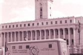 Mobile radioisotope lab truck in front of the customs office building in the Port of Manila. March 1960. Please credit IAEA/HAEUPL Josef