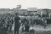 Construction of the IAEA laboratory in Seibersdorf was inaugurated by William Sterling Cole, the first Director General, on 28 September 1959.  $600,000, the estimated cost for construction and equipment, was donated by the United States Government. September 1959. Please credit IAEA
