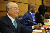 IAEA Director General Yukiya Amano delivers his introductory statement to the Board of Governors Meeting. IAEA, Vienna, Austria, 17 November 2016.