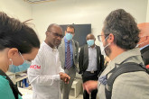 The team were shown around by Nareiso Sitox, one of the radiation oncologists at the hospital trained under the IAEA technical cooperation programme.