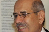Mohamed ElBaradei, Director General of the IAEA, arrives at a press conference in Vienna, Austria, on Friday 7 October 2005. The IAEA and its head won the 2005 Nobel Peace Prize. (AP Photo/Ronald Zak) 