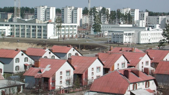 The new and modern city of Slavutich,  some 50 km from the Chernobyl Nuclear Power Plant, was built after the accident in a nationwide  showcase  effort to demonstrate that the accident was being dealt with successfully.