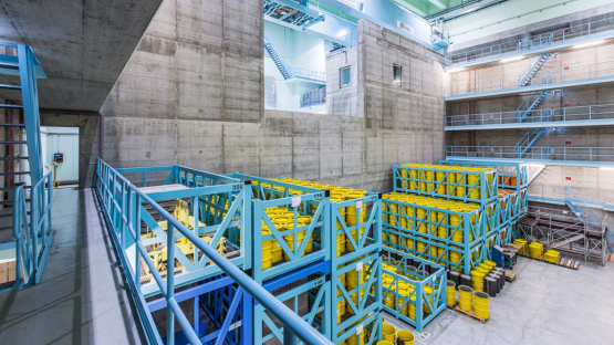 Storage hall for low- and medium-level radioactive waste at ZWILAG Switzerland