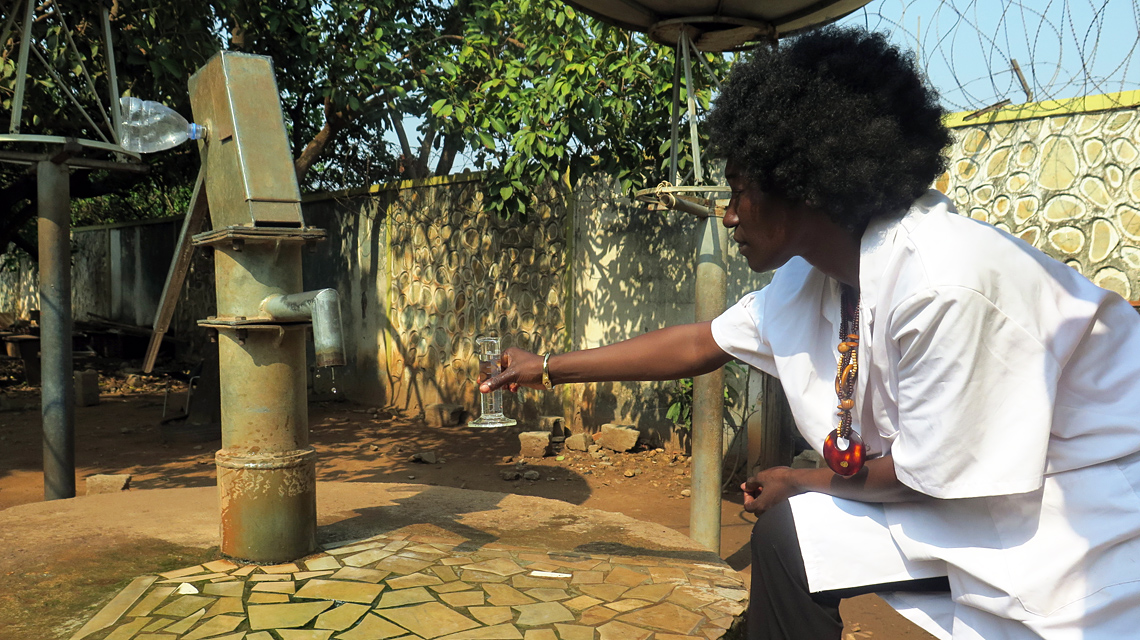 Isotope hydrologist takes water samples from a well in Bangui, Central African Republic water-sample-car-1140x640.jpg