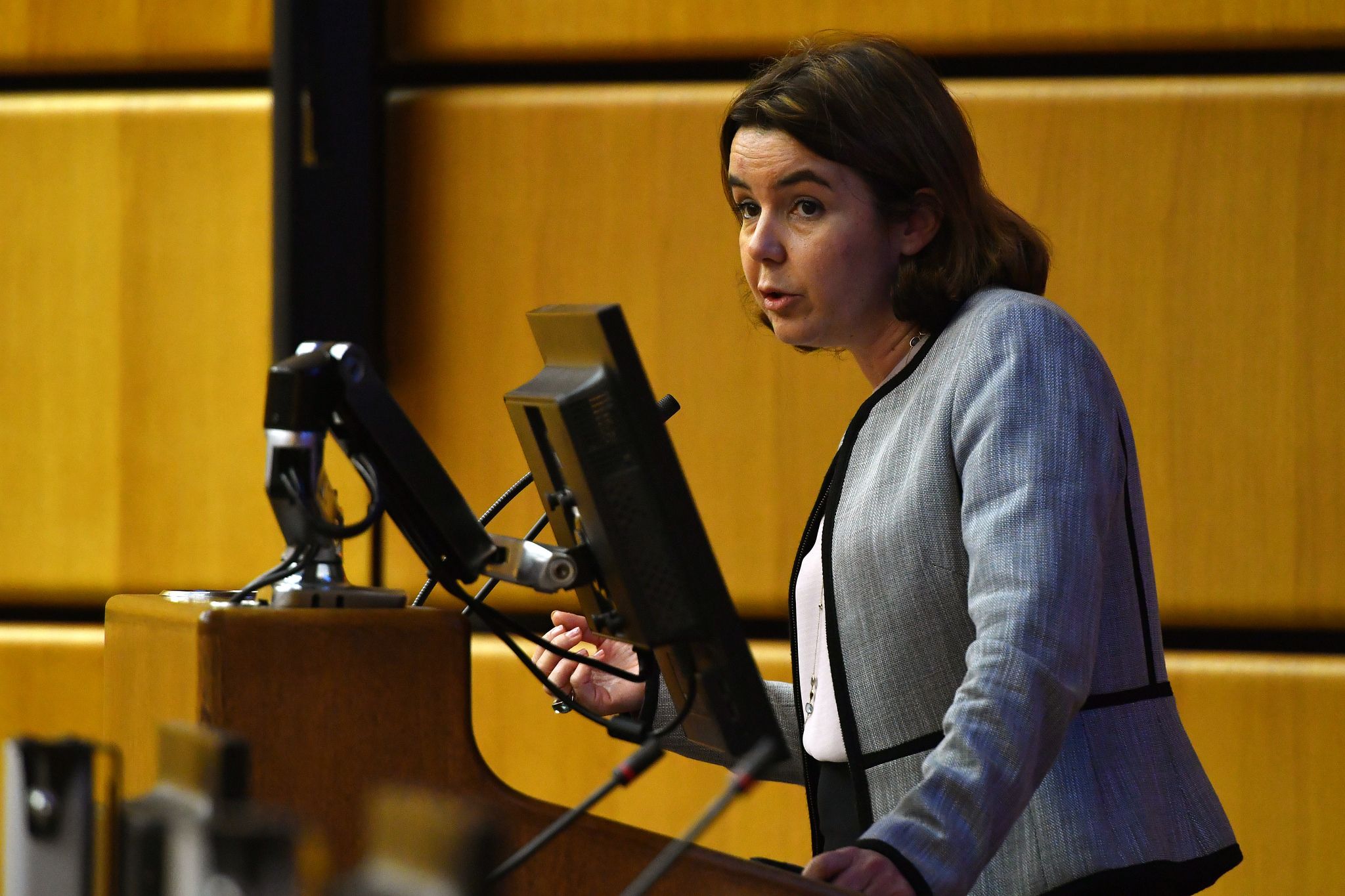 Ms Christelle Drillat, Legal Officer in the Nuclear and Treaty Law Section, providing an overview of the international legal instrument on civil liability for nuclear damage ws_liability_drillat.jpg